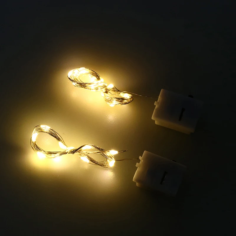 

1:12 Dollhouse Miniture 1M/2M Adjustable Led String Lights Doll House Decor Dollhouse Christmas Tree Scene Decor Accessories New