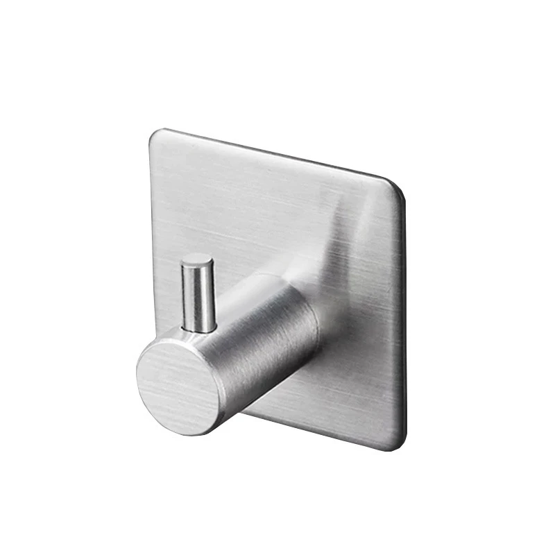 

Adhesive Stainless Steel Hook Kitchen Cabinet Clothes Key Home Storage towel hanger in the bathroom organizer wall hanger