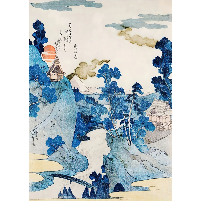 

Печать на холсте "Голубые волны" Hokusai