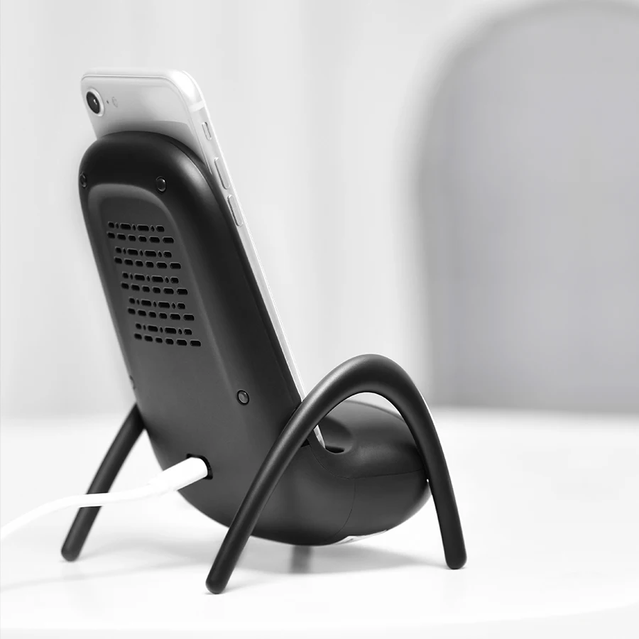 

Mini Sofa Design Mobile Phone Wireless Charger Mobile Phone Holder with Amplifier for Wireless Charging Mobile Phones
