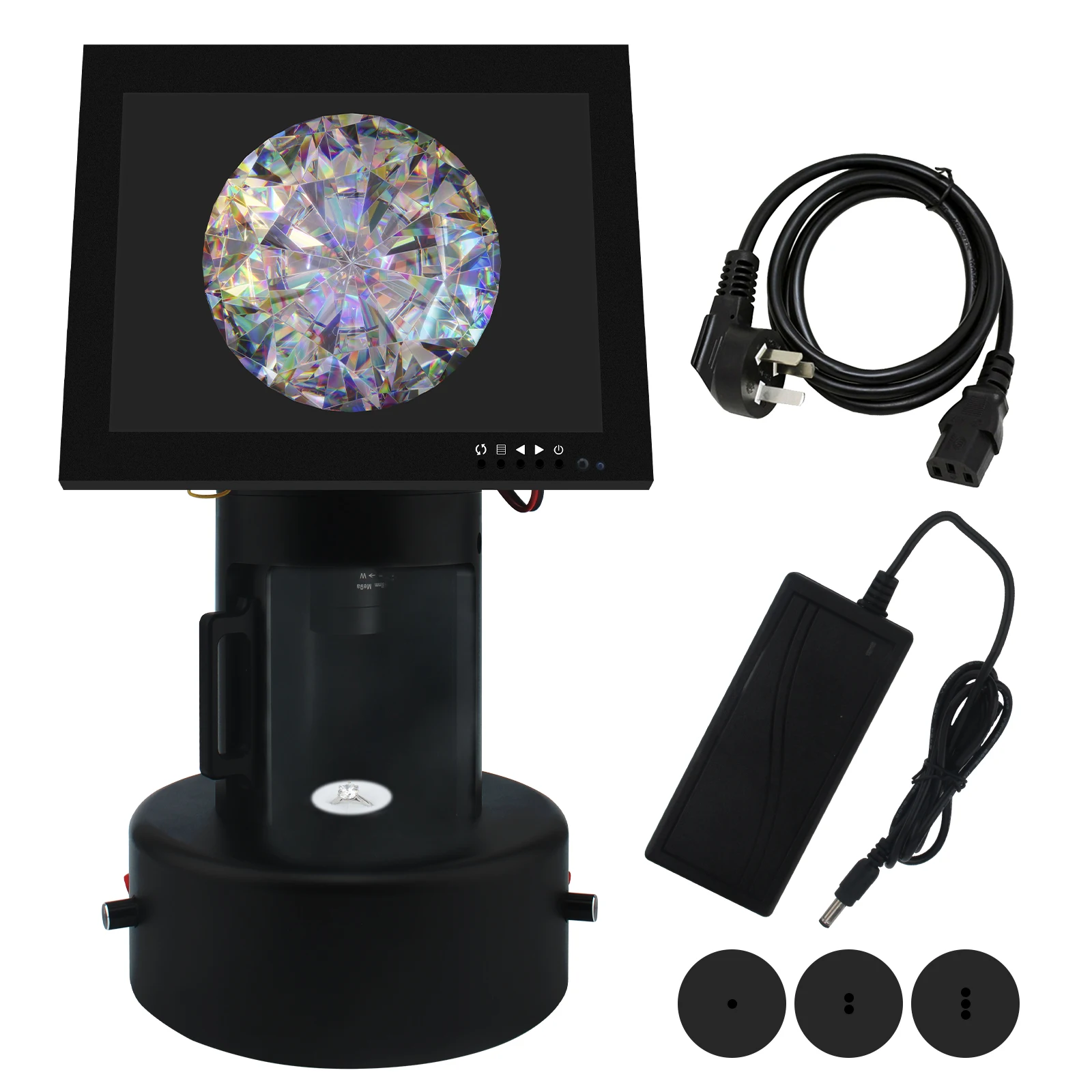 

8" LCD Screen Digital Microscope Jewelry Diamond Color Viewer for jeweler's Top-grade Jewelry Exhibition