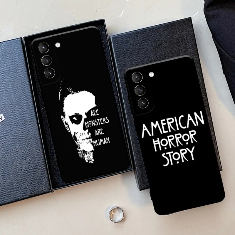 

For S23 American Horror Story Phone Case For Samsung Galaxy S22 23 21 S20 FE Ultra S10 S9 S8 Plus S10e Note 20Ultra 10Plus Cover