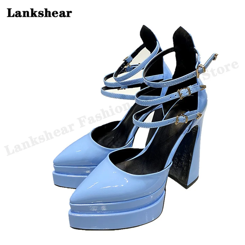 Pumps Sexy Shoes Platform Mary Jane Shoes Fashion Women Pumps Pointed Toe Sexy High Heel Dress Party Shoes Woman Plus Size 34-43