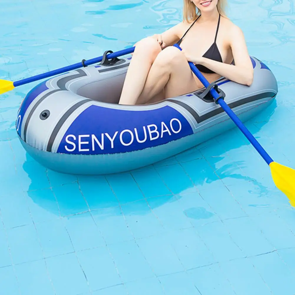 Надувной каяк каноэ складная лодка с двумя лопастями водные игрушки синий 1