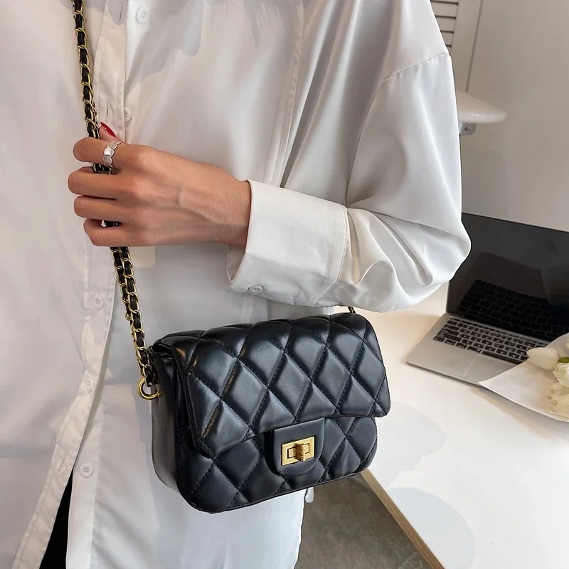 

PU Leather Crossbody Bags Women Luxury Chain Cute Bag Female Shoulder Simple Bag Girls Messenger Bag Handbags