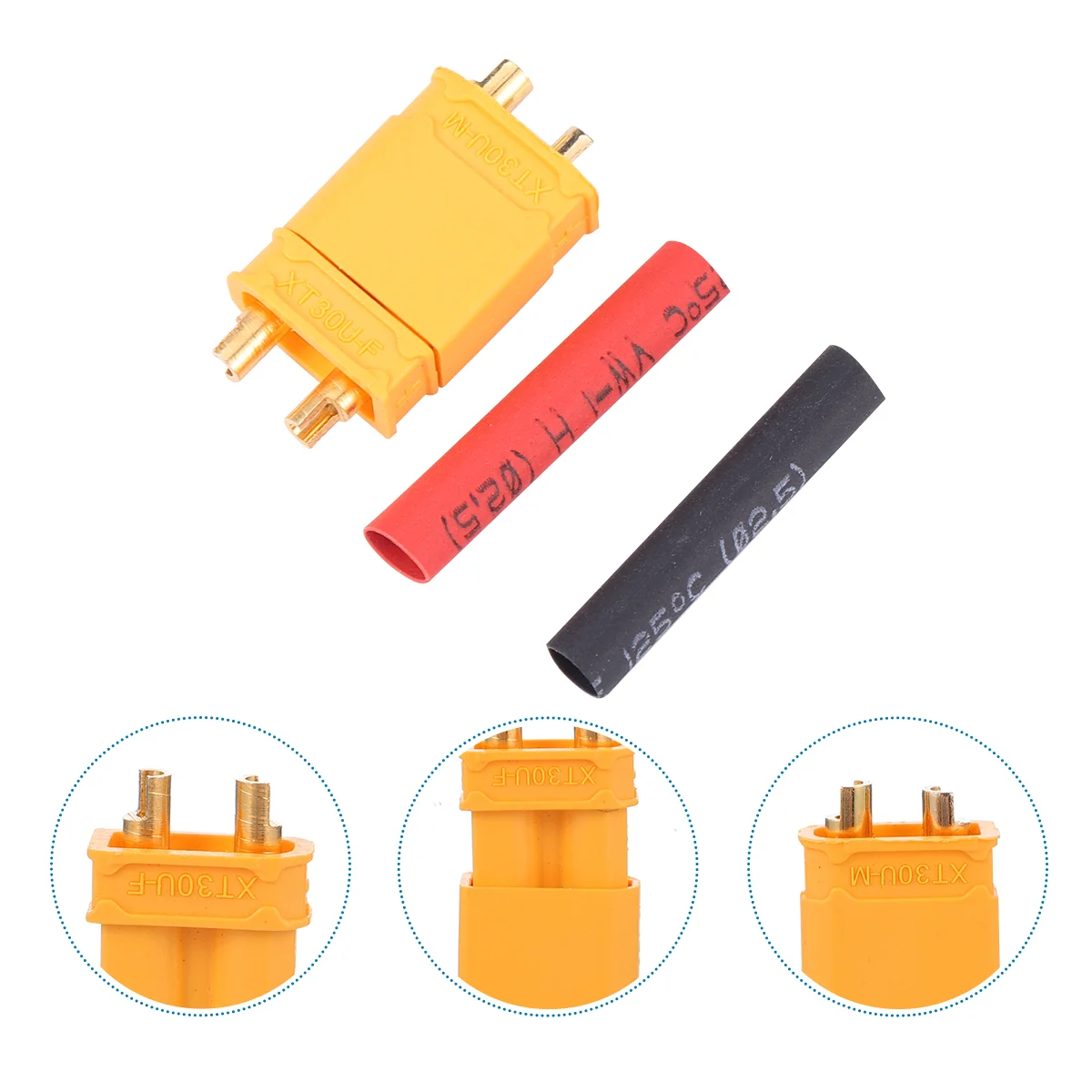 

10 Pairs Male Female Bullet Connectors Power Plugs with Tubes for Lipo