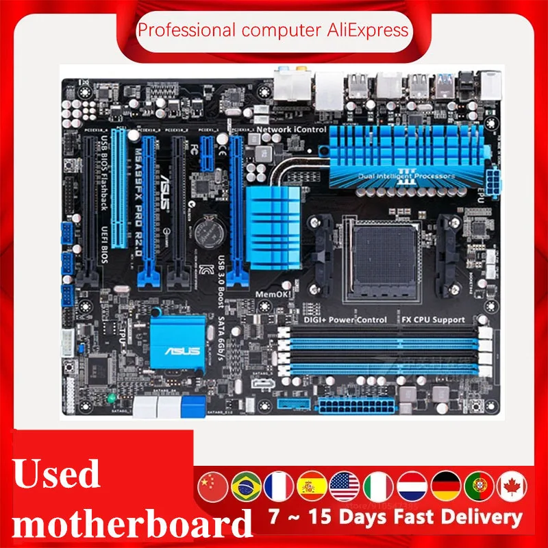 Для ASUS M5A99FX PRO R2.0 материнская плата разъем AM3 + для AMD 990FX 990X оригинальная десктопная