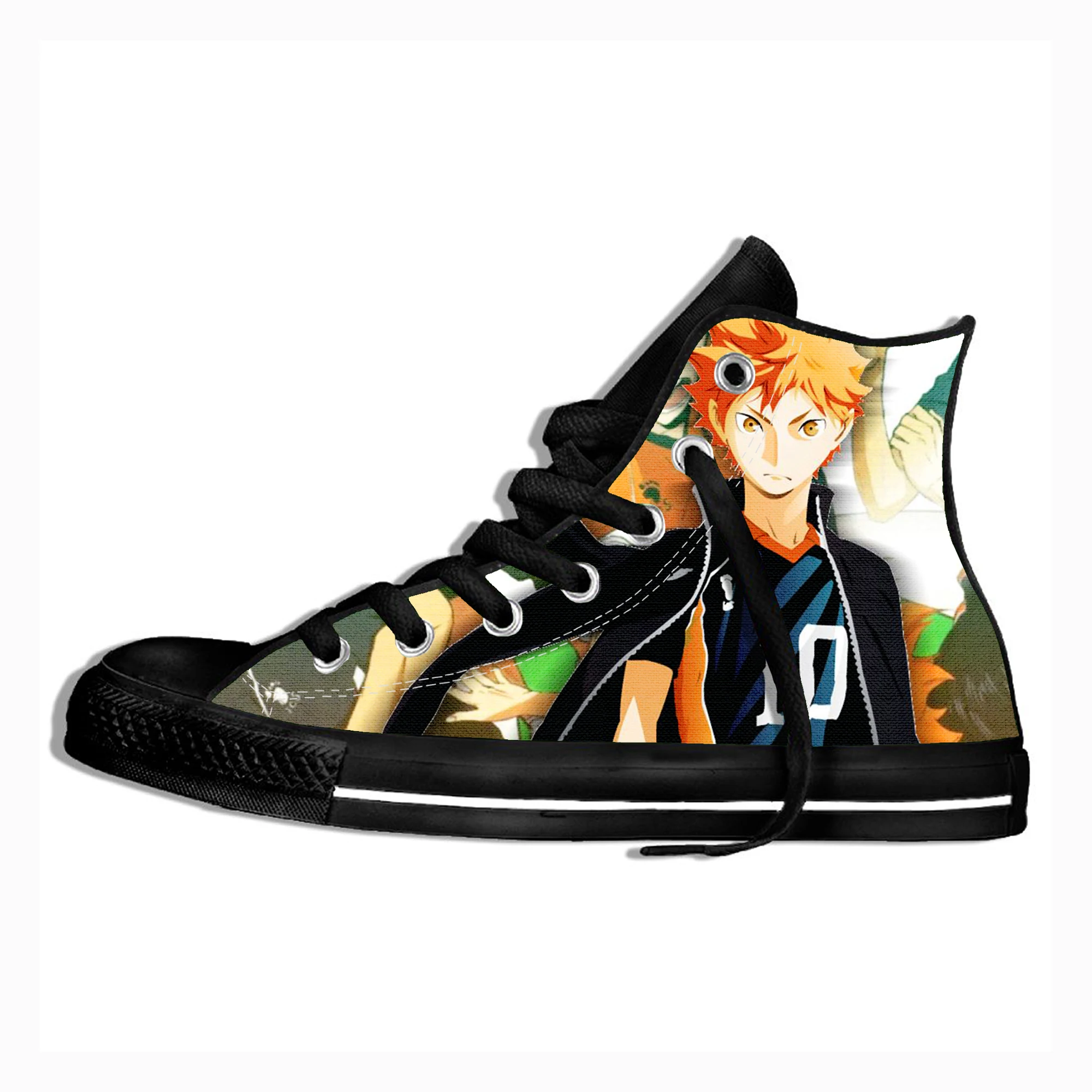 

Haikyuu Cartoon Printed Canvas Sneakers Men Women Fashion Casual Vulcanized Flat Trainers Shoes High Top Sneakers Custom Shoes