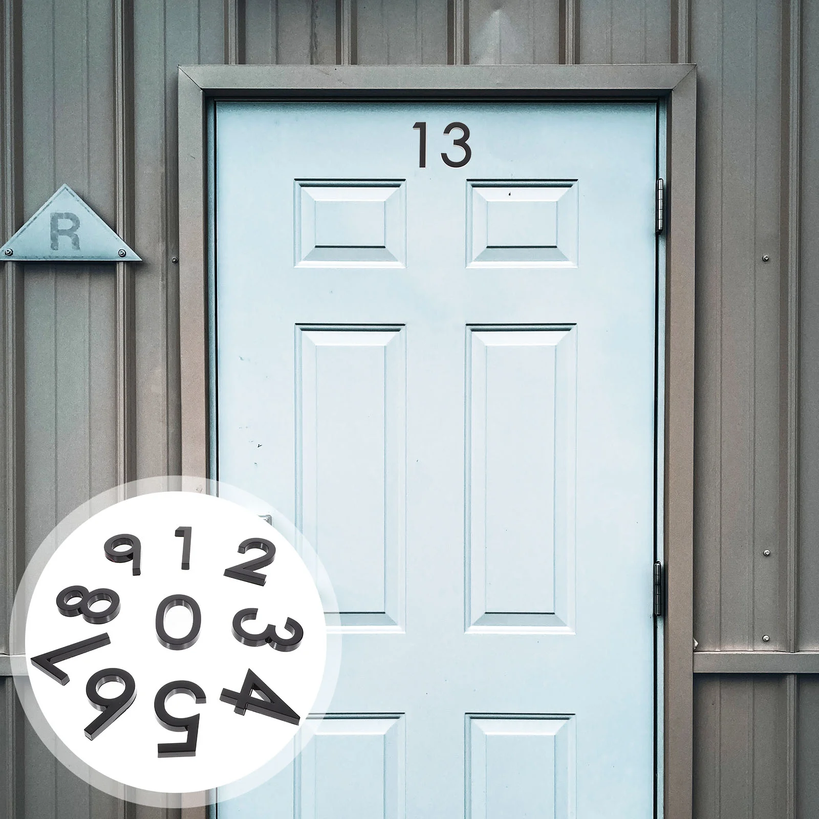 

10 шт. клейкий дом с цифрами и надписями, универсальный почтовый ящик, сменный адрес