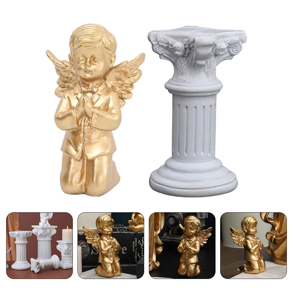 

Pillar Roman Angels Statue Column Resin Urn Planter Decoration Pastor Plaque Appreciation Sculpturegreek Stand Wedding Figurine