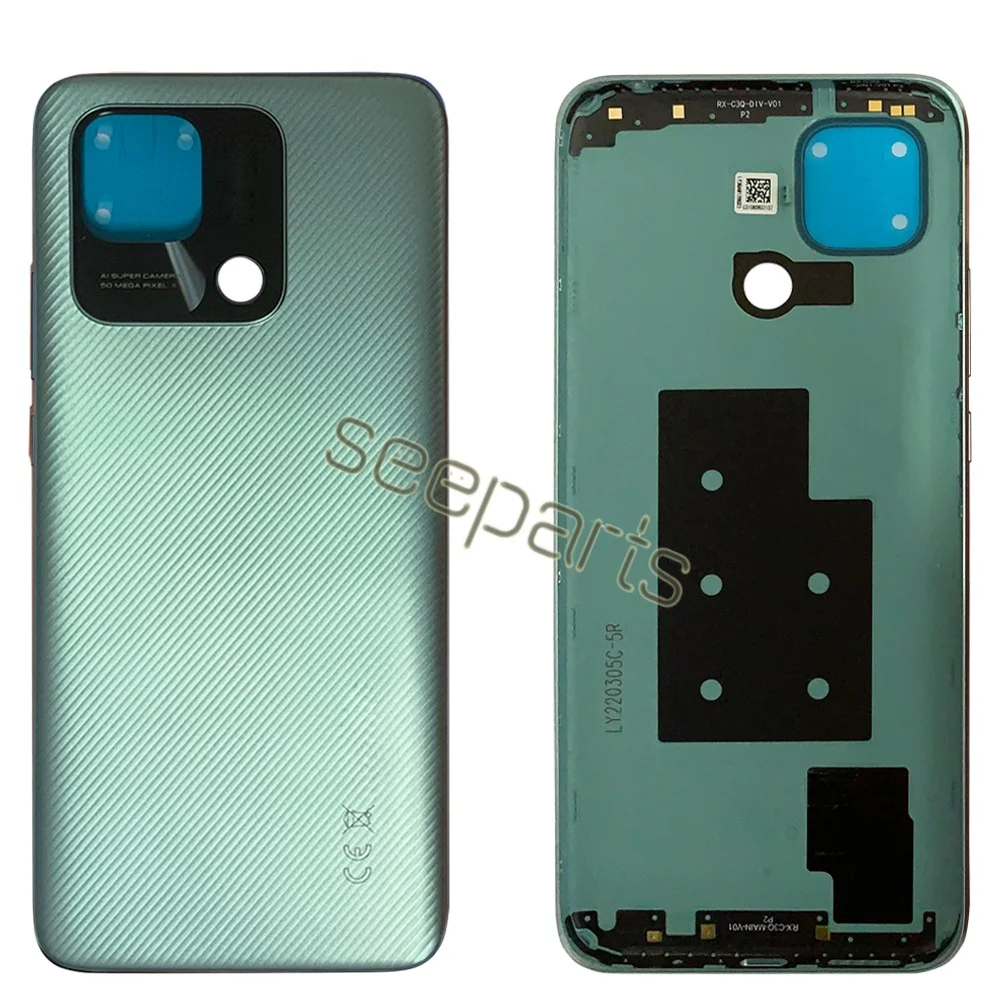 Новинка Крышка батарейного отсека для Xiaomi Redmi 10C Задняя стеклянная крышка задняя