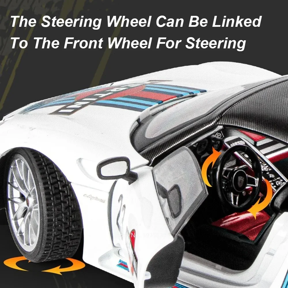 1:18 литой под давлением сплав Porsche 918 Mertini игрушки миниатюрные модели автомобилей