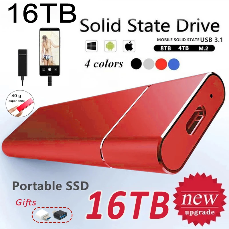 

M.2 HDD Solid State Drive SSD Mobile TYPE-C Hard Drive External Hard Drive Original Computer Portable High Speed Storage Device