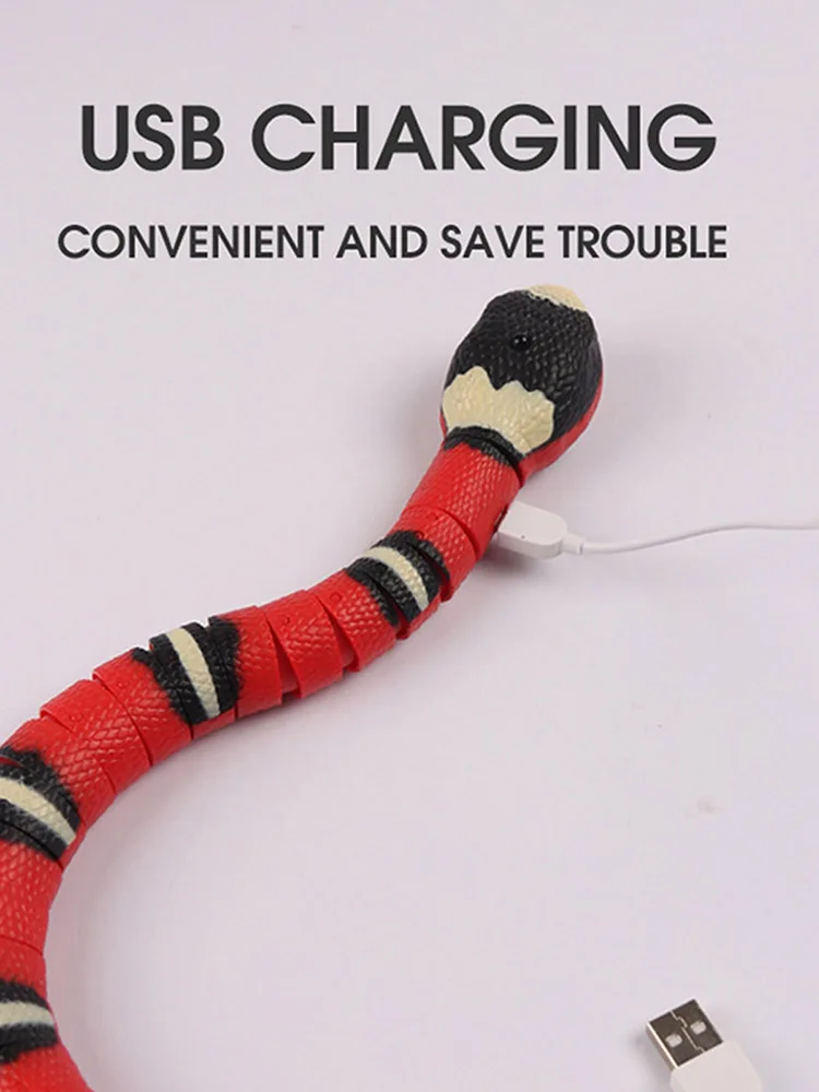 

Электрическая игрушка для домашних животных, Умная игрушка-змея с датчиком, умный подарок для детей, USB зарядка, Аксессуары для кошек для дом...