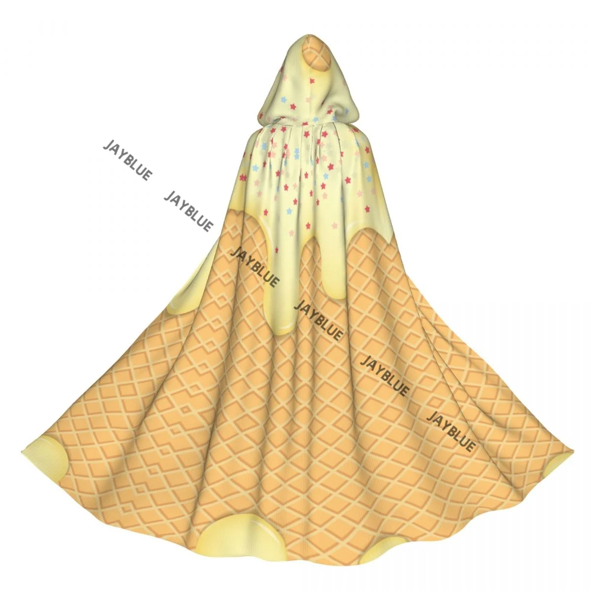 Плащ с капюшоном цвета струящего мороженого полиэстер унисекс накидка ведьмы