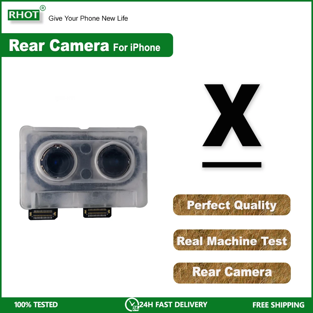 100% настоящий машинный тест задняя камера для iPhone X основная линза гибкий кабель