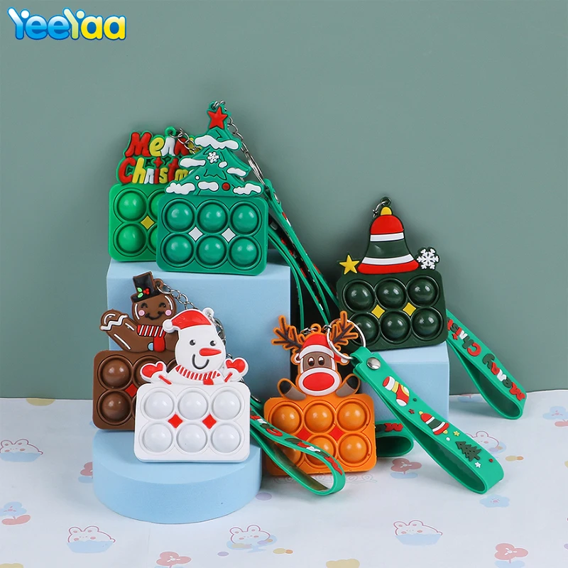 

2024 New Year Pop Up Bubble Cute Toys Fidget Anti-Stress Press Toys Pinch Decompression For Adult And Children Xmas Gift Toys