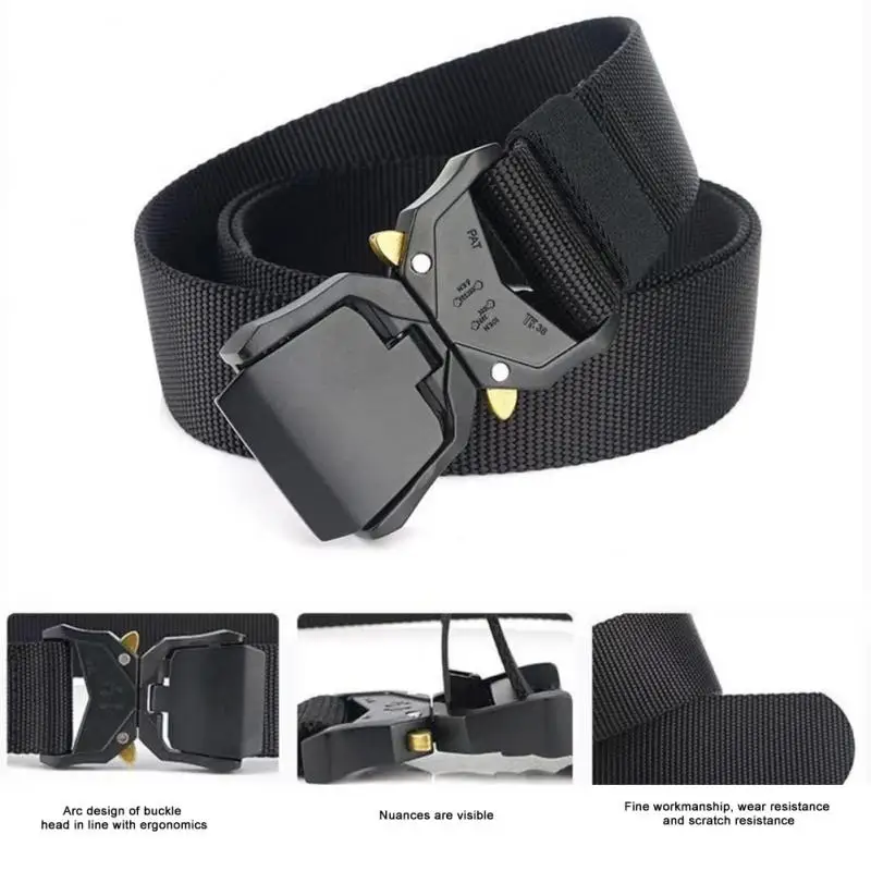

Men Belt Metal Male Tactical Men's Belt Military Canvas Belts Big Size Outdoor Sport Tactical Military Nylon Belts