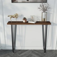 nordic modern minimalist wooden console table living room entrance narrow long strip side table home hallway iron console table