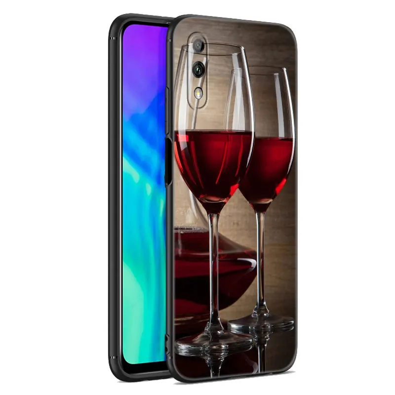 Coffee Wine Cup Phone Case For Honor 7A 8A 9X Pro 8 10X Lite 7S 8C 8S 8X 9A 9C 10i X6 X7 X8 X9 X40 GT Soft TPU Black Cover images - 6