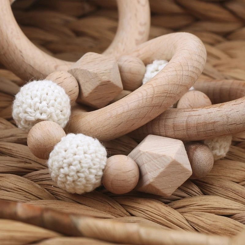 

Игрушка-прорезыватель 4-в-1 для младенцев, силиконовая подвесная цепочка с бусинами, погремушка для детей, аксессуары для кроватки, детская д...