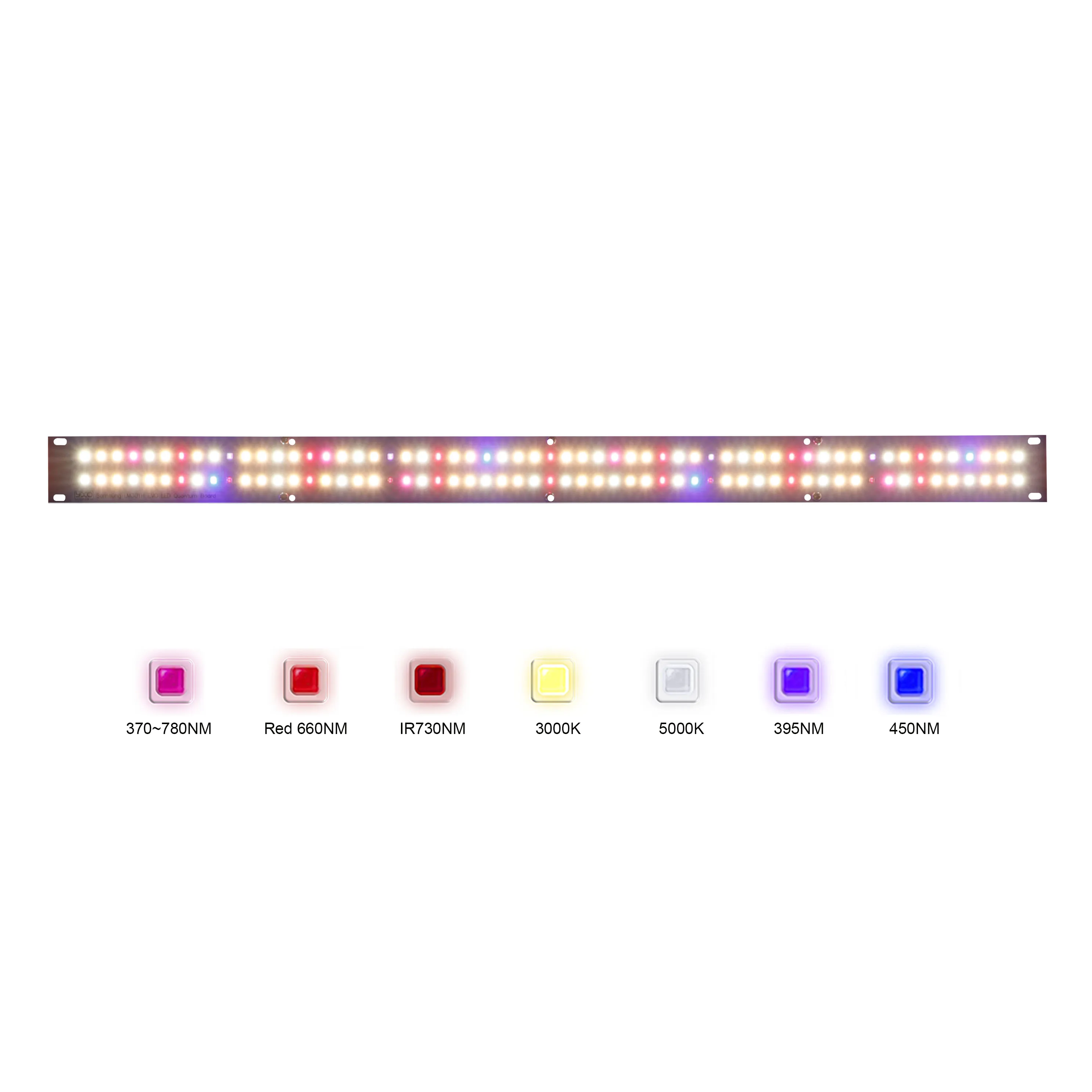 Фото Светодиодная панель Quantum Bars LM301H 60-70W, 510x103 мм, полный спектр, LM301H EVO COB, светодиодная лампа для растений, полный спектр, световая лента для выращивания растений. №4