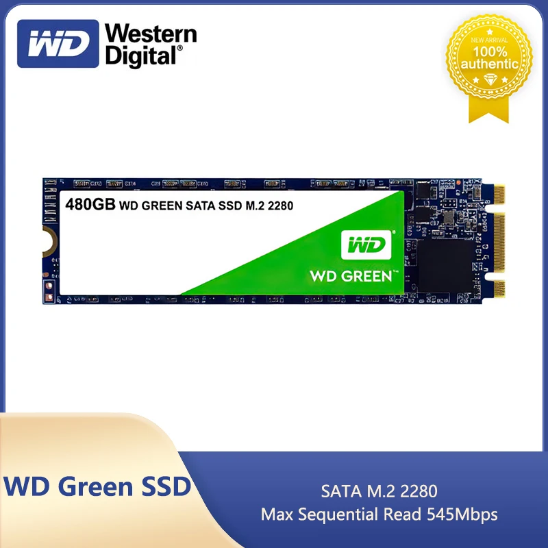 100% Оригинальный Внутренний твердотельный жесткий диск Western Digital 480 ГБ 240 WD Green SSD M.2