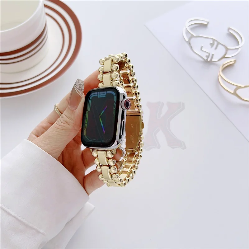 

Ремешок стальной для Apple watch Ultra 49 мм 8 7 45 мм 41 мм, браслет из нержавеющей стали для смарт-часов iwatch 6 5 4 SE 44 мм 42 мм 40 мм