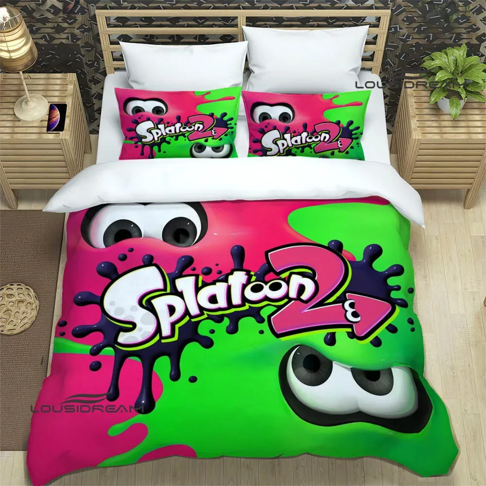 3D мультяшная игра Splatoon комплекты постельного белья изысканный комплект