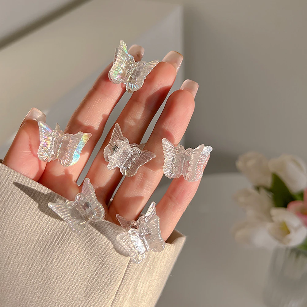 

Transparent Butterfly Hair Clips Grip Claw Barrettes Women Mini Cute Clamps Hairpin Hair Styling Accessories Tool For Girls