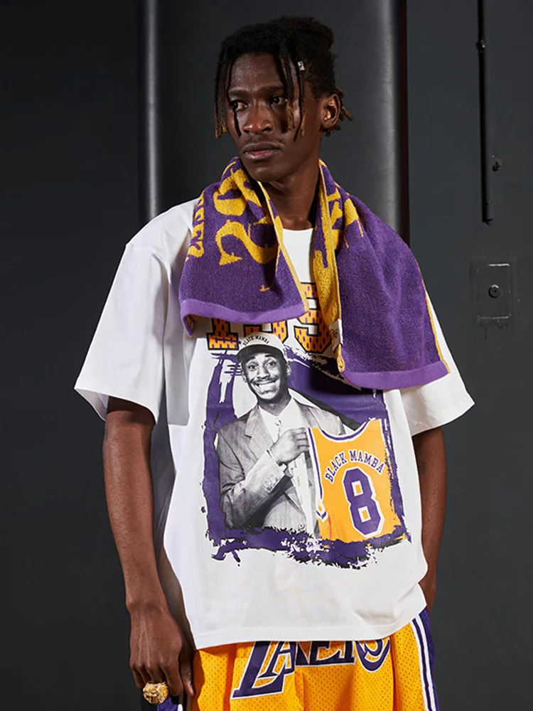 FOAG летняя тяжелая хлопчатобумажная футболка с коротким рукавом в стиле колоби