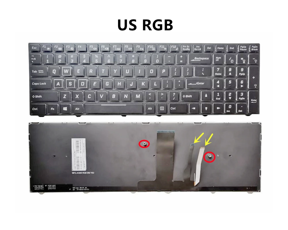 Новая Оригинальная клавиатура для ноутбука с RGB/монохромной подсветкой Thunderobot 911