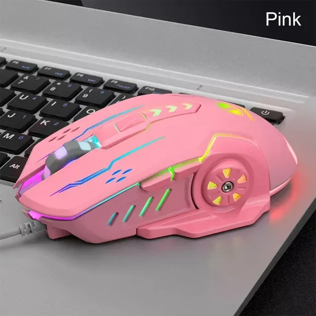 

USB Wired Gaming Mouse 6 Buttons Backlit E-sports Mice 6D Colorful LED Light Glowing Mouse For Laptop PC Computer