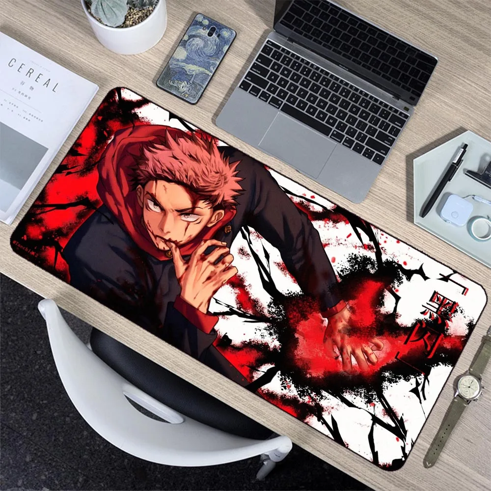 

Japanese Anime Characters Game Mouse Pad Laptop Anime Computer Accessories Desk Pad Desktop Office Desk Large Non-slip Mouse Pad