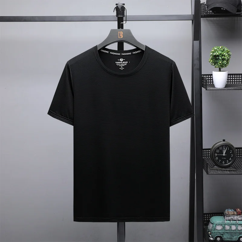 

Летняя быстросохнущая футболка для мужчин, дышащая футболка с коротким рукавом, тренировочные топы, повседневные рубашки, классный брендов...