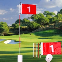 golf flagstick 6ft golf flag cup for yard pro detachable golf hole cup and flag driving range anti rust glass fiber 5 section