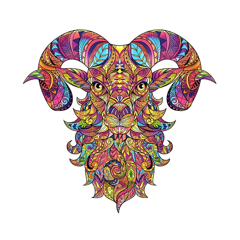 

Unique Shaped Animal Piece Wooden Puzzles For Kids Flower Color Goat Head Adult Fashion Crafts Gift Design Jigsaw Toys A3 A4 A5
