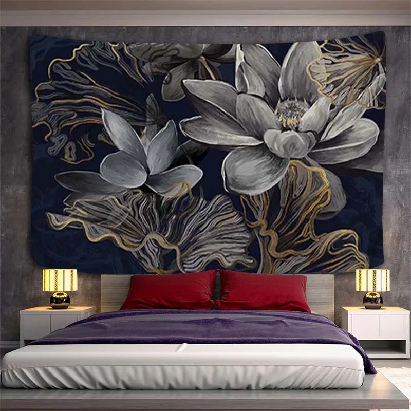 

Tapestries Flower Custom Tapestry Wall Hanging Aesthetic Room Decoration Home Decor Headboards Kawaii Bedroom Decorative the Art