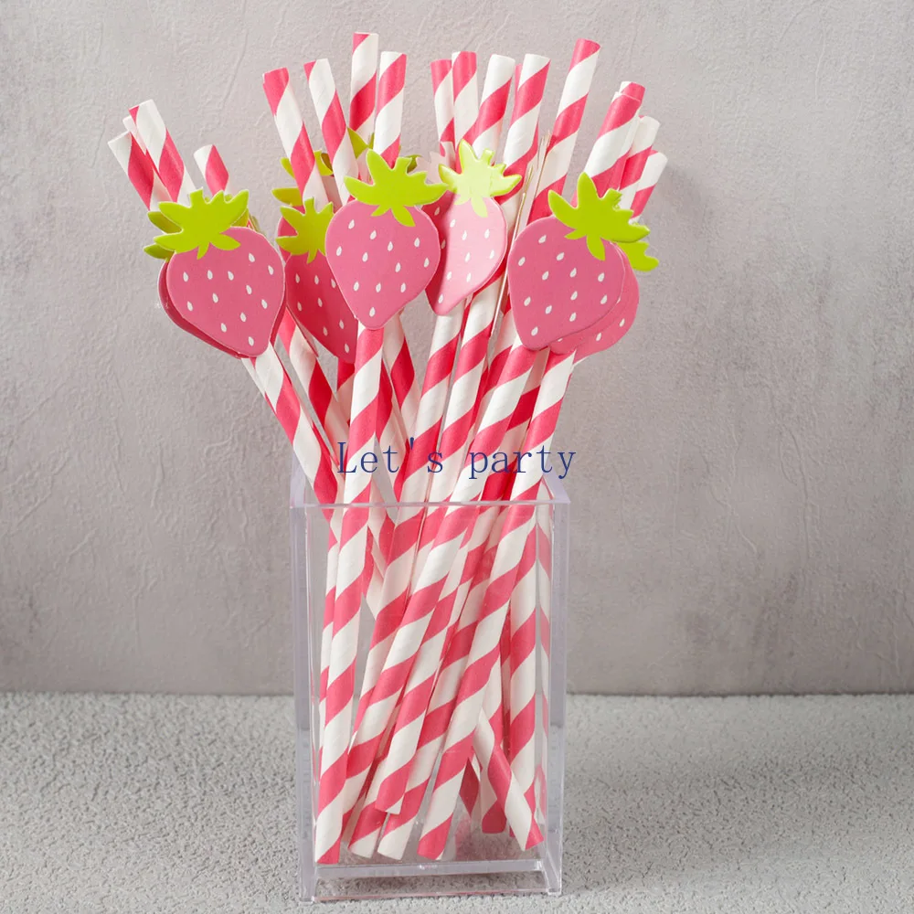 

Бумажные соломинки для напитков с фруктами, 30 шт.