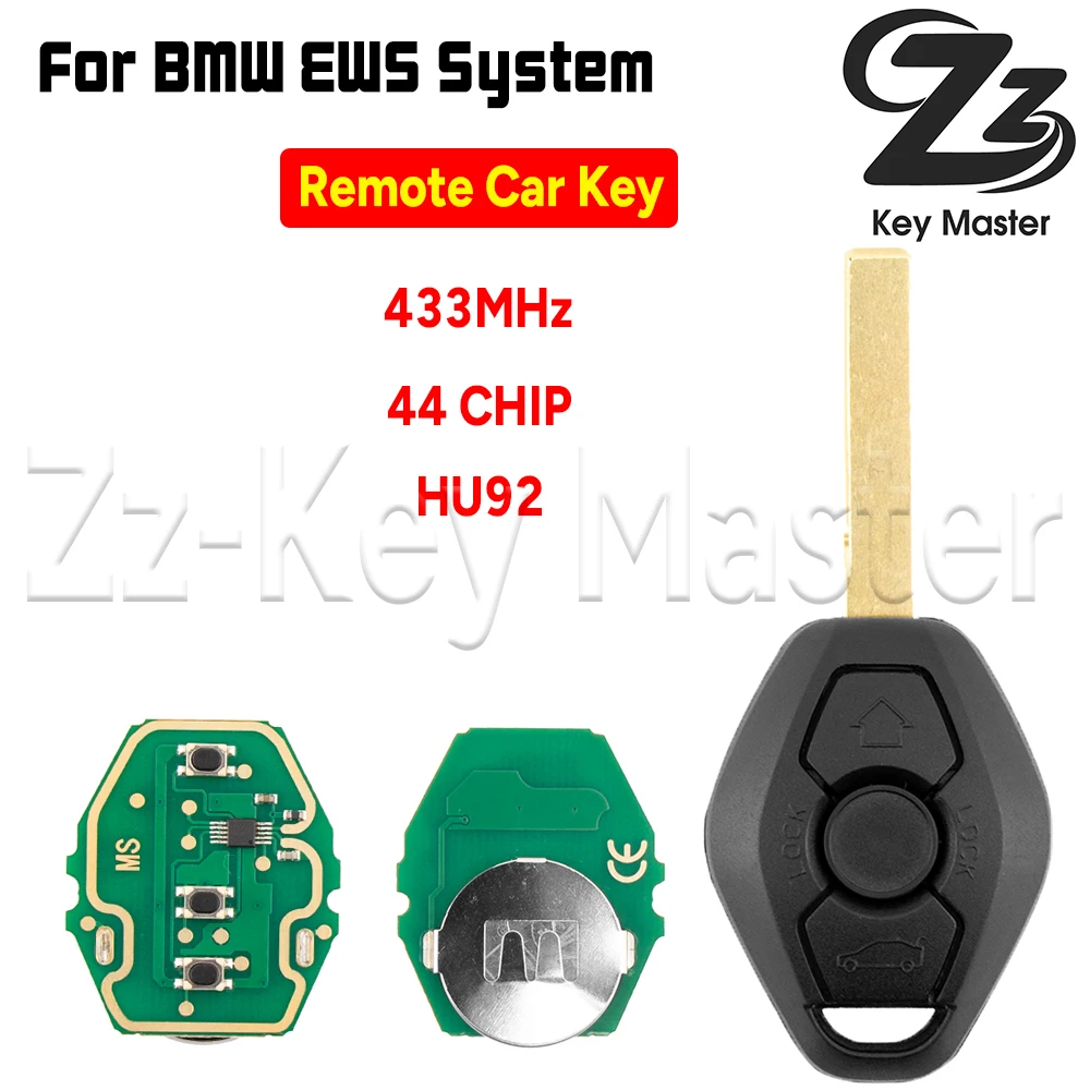 

Zz Key Master Автомобильный дистанционный ключ EWS System 315/433 МГц 44 ЧИП для BMW E38 E39 E46 X3 X5 Z3 Z4 1/3/5/7 Series Ключ дистанционного управления