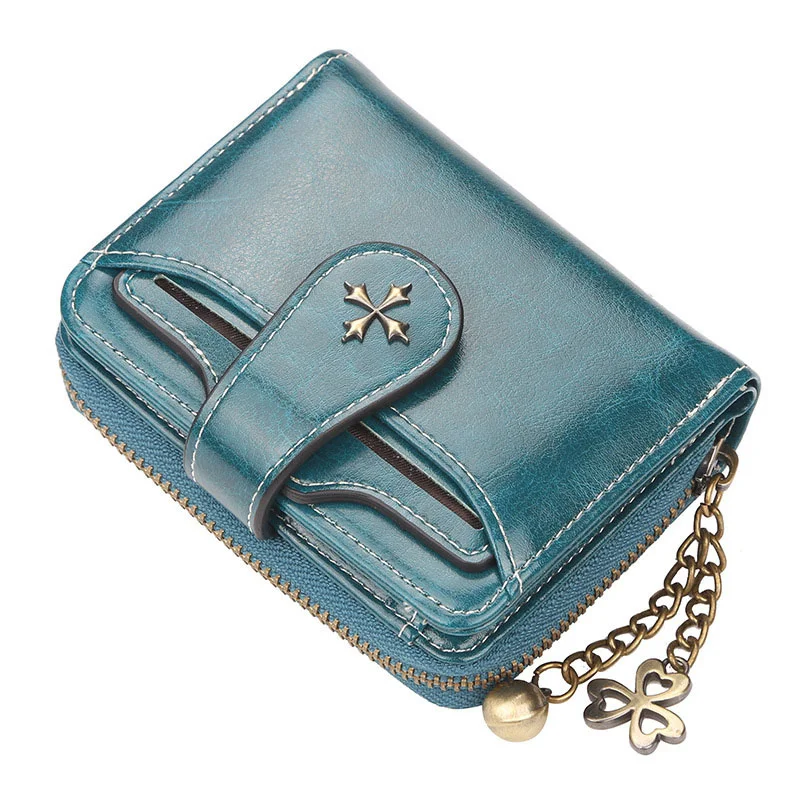 

Women Wallets and Purses PU Leather Money Bag Female Short Hasp Purse Small Coin Card Holders Blue Red Clutch New Women Wallet