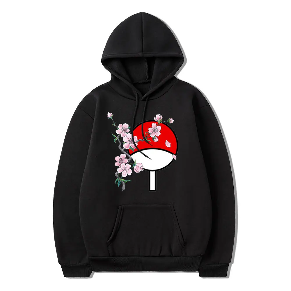 

Naruto Sweater Men's and Women's Casual Hoodie Uchiha Sasuke Blood Eye Print Sweater Shirt Anime Hoodies
