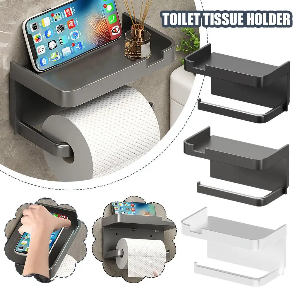 

Multi-functional Bathroom Wall Rack For Toilet Paper Towels Seasoning Bottles And More Kitchen Bathroom Accessories J5L2