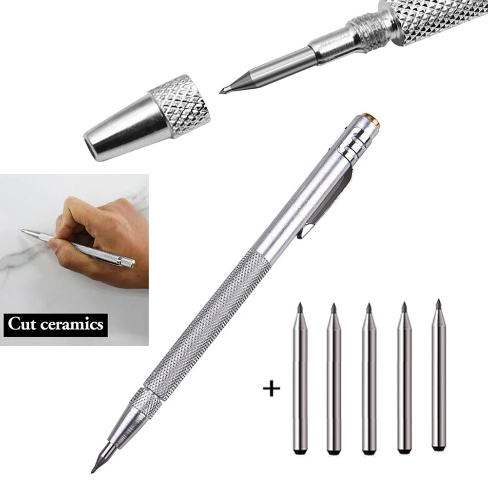 

Tungsten Carbide Tip Scriber Engraving Pen Marking Tip For Glass Ceramics Glass Shell Metal Construction Marking Tools
