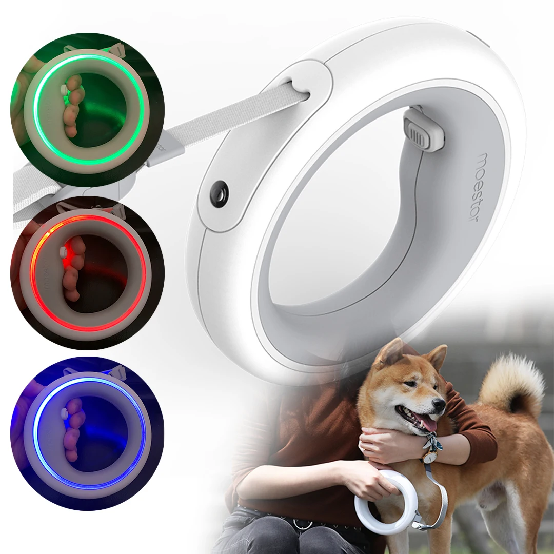 

Retractable Dog Leash Luminous LED Light Roulette Rope Pet Dog Lead Designer Automatic 3M Long Leashes For Small and Big Dogs