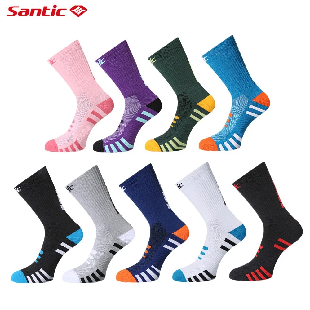 

Santic Cycling Socks Mtb Bike Multi-color Sport Socks Breathable Mesh Outdoor Running Skiing Compression Socks