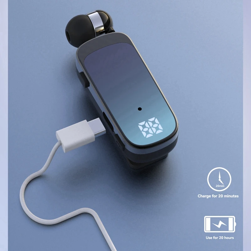 K65 Выдвижная проводная Bluetooth-гарнитура с зажимом для галстука-вкладышем и