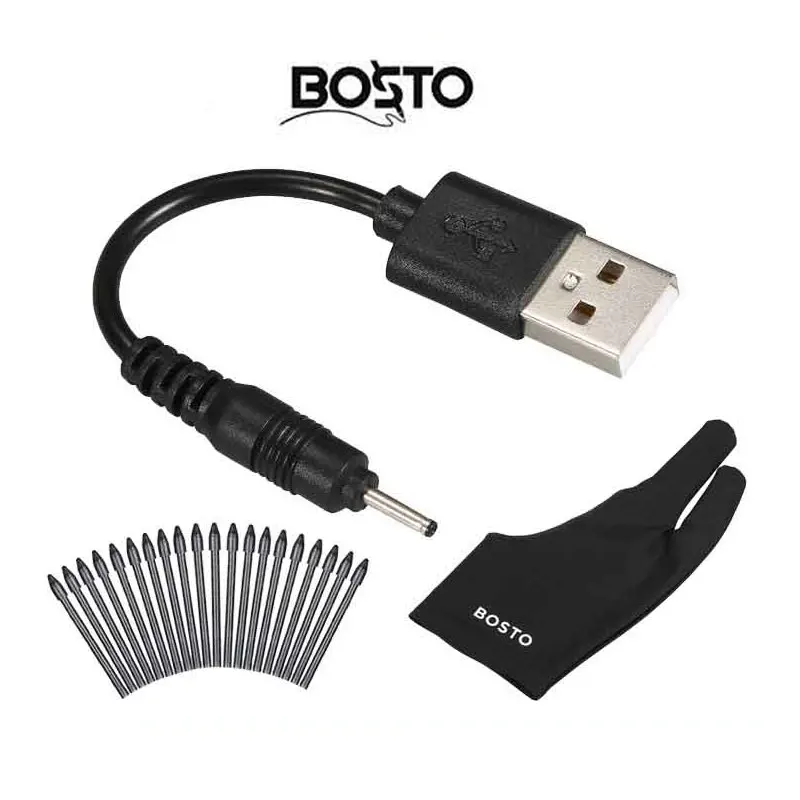 

BOSTO Stylus Charging Cable Cord USB Charger 12cm for BOSTO/UGEE/Huion/Wacom Graphics Drawing Tablet Rechargeable Pen
