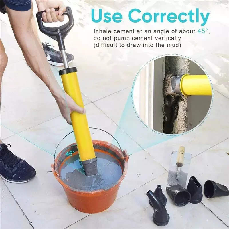 

High Quality Caulking Gun Cement Lime Pump Grouting Mortar Sprayer Applicator Grout Filling Tools With 4 Nozzles