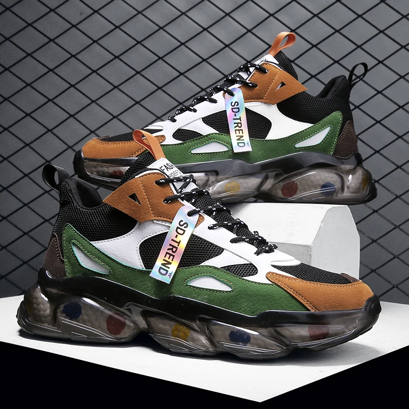 

2022 Summer New Mens Sports Shoes Fashion Comfortable Breathable Shoes Thick-soled High-top Man Shoes Light Wear-resistant Shoes